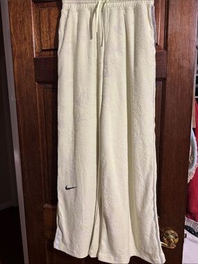 Nike Womens Yellow Neon green Terry Joggers with Drawstring